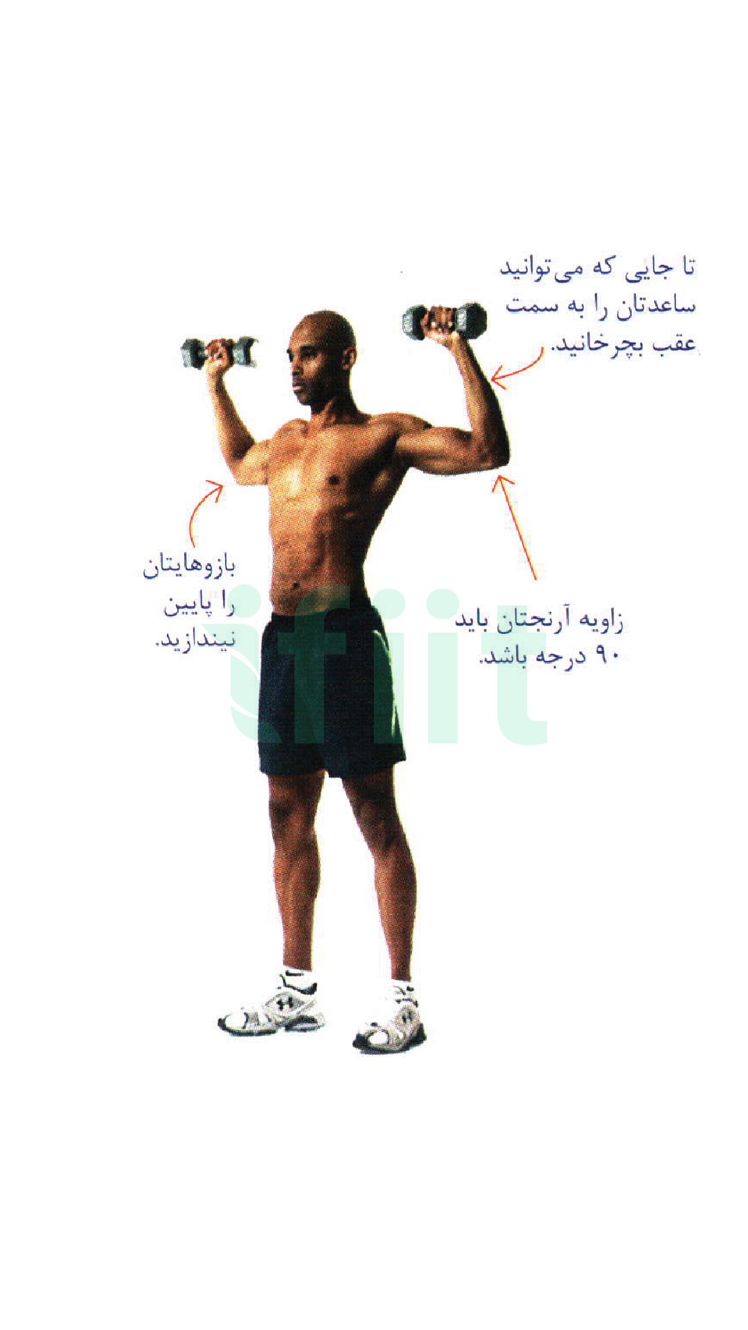 صلیب با دستان خک و چرخش خارجی 