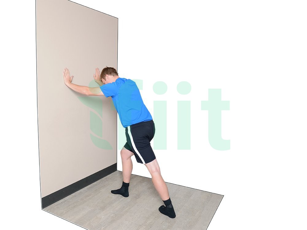 Gastrocs Wall Stretch - Medial Bias